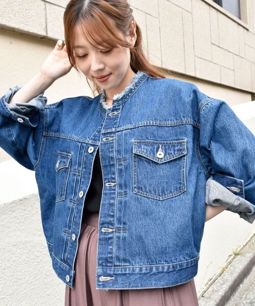 le.coeur blanc / ルクールブラン Gジャン・デニムジャケット | ノーカラーデニムジャケット | 詳細15