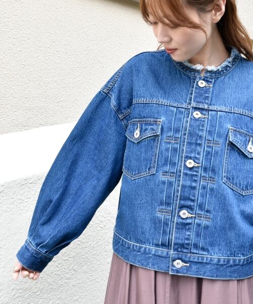 le.coeur blanc / ルクールブラン Gジャン・デニムジャケット | ノーカラーデニムジャケット | 詳細16