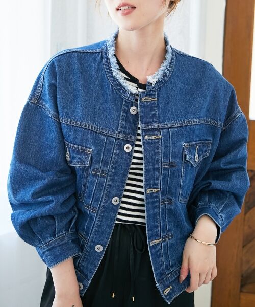 le.coeur blanc / ルクールブラン Gジャン・デニムジャケット | ノーカラーデニムジャケット | 詳細2