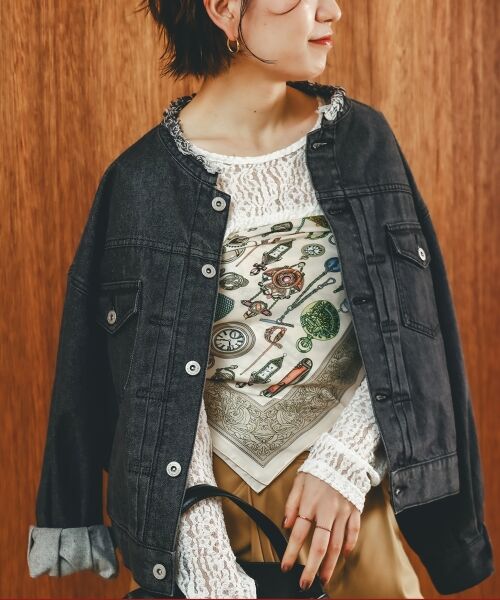 le.coeur blanc / ルクールブラン Gジャン・デニムジャケット | ノーカラーデニムジャケット | 詳細21