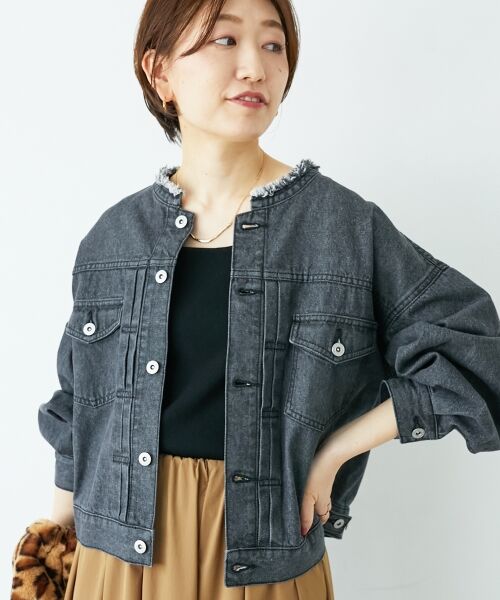 le.coeur blanc / ルクールブラン Gジャン・デニムジャケット | ノーカラーデニムジャケット | 詳細25