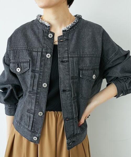 le.coeur blanc / ルクールブラン Gジャン・デニムジャケット | ノーカラーデニムジャケット | 詳細27