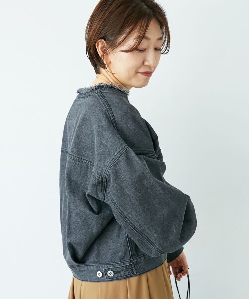 le.coeur blanc / ルクールブラン Gジャン・デニムジャケット | ノーカラーデニムジャケット | 詳細29