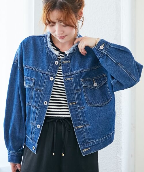 le.coeur blanc / ルクールブラン Gジャン・デニムジャケット | ノーカラーデニムジャケット | 詳細3