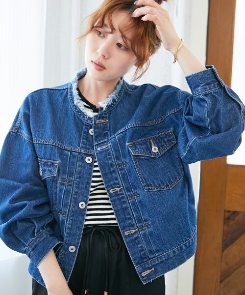 le.coeur blanc / ルクールブラン Gジャン・デニムジャケット | ノーカラーデニムジャケット | 詳細6