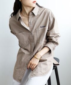 le.coeur blanc / ルクールブラン シャツ・ブラウス | 刺繍カラーダブルポケットオーバーシャツ