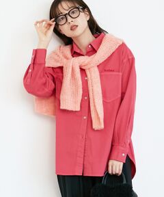 le.coeur blanc / ルクールブラン シャツ・ブラウス | 刺繍カラーダブルポケットオーバーシャツ