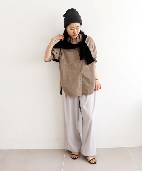 le.coeur blanc / ルクールブラン シャツ・ブラウス | 刺繍カラーダブルポケットオーバーシャツ | 詳細11