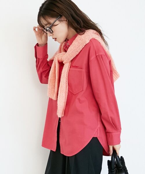 le.coeur blanc / ルクールブラン シャツ・ブラウス | 刺繍カラーダブルポケットオーバーシャツ | 詳細15