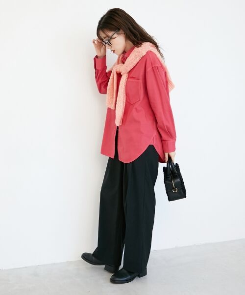 le.coeur blanc / ルクールブラン シャツ・ブラウス | 刺繍カラーダブルポケットオーバーシャツ | 詳細18