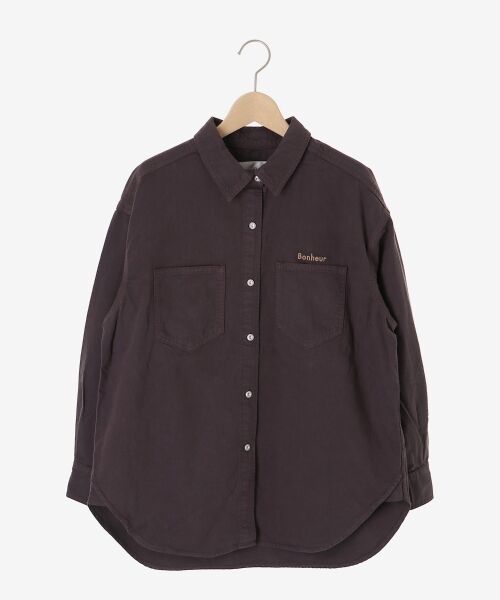 le.coeur blanc / ルクールブラン シャツ・ブラウス | 刺繍カラーダブルポケットオーバーシャツ | 詳細21