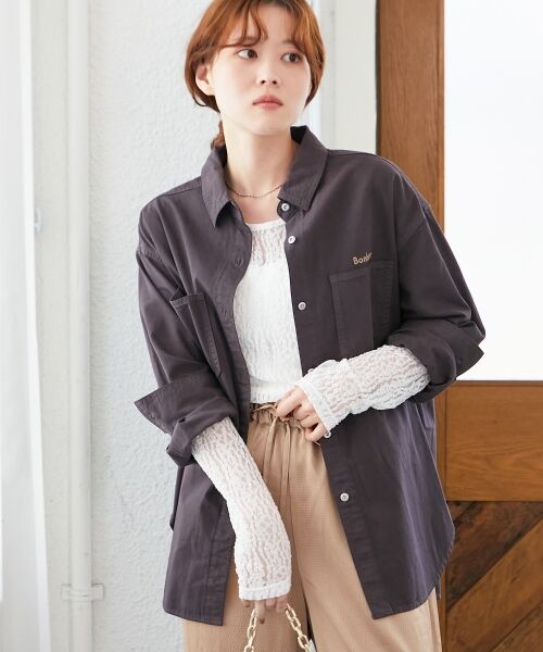 le.coeur blanc / ルクールブラン シャツ・ブラウス | 刺繍カラーダブルポケットオーバーシャツ | 詳細24