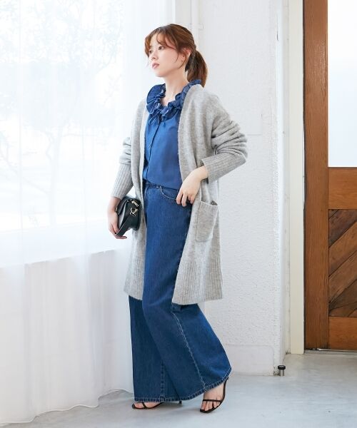 le.coeur blanc / ルクールブラン シャツ・ブラウス | フリルネックデニムブラウス | 詳細15