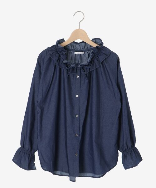 le.coeur blanc / ルクールブラン シャツ・ブラウス | フリルネックデニムブラウス | 詳細17
