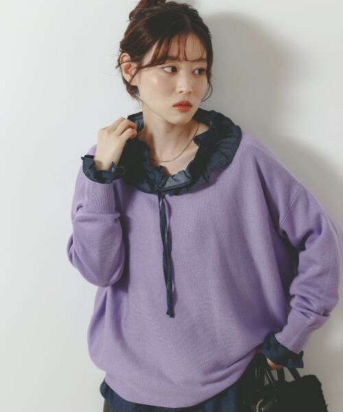 le.coeur blanc / ルクールブラン シャツ・ブラウス | フリルネックデニムブラウス | 詳細28