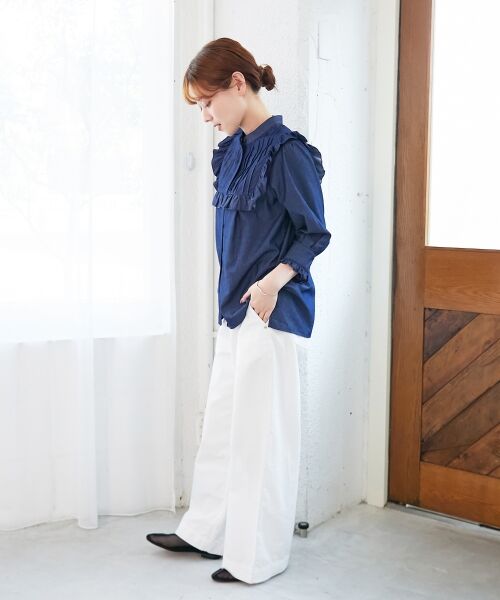 le.coeur blanc / ルクールブラン シャツ・ブラウス | デニムフリルブラウス | 詳細8