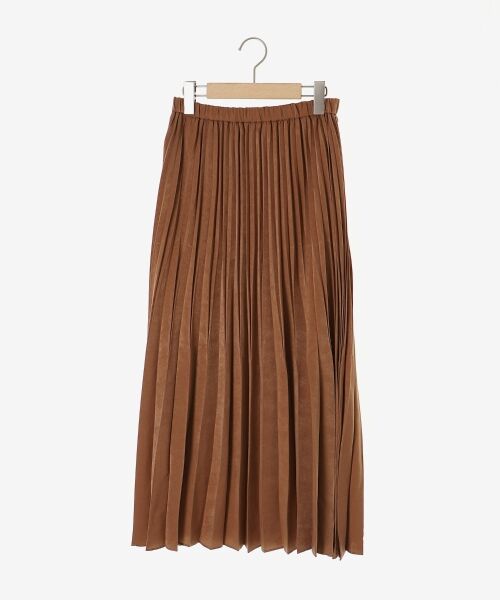 le.coeur blanc / ルクールブラン ロング・マキシ丈スカート | 《手洗い可能》マロンサテン変形プリーツスカート | 詳細19