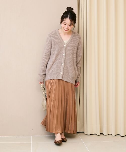 le.coeur blanc / ルクールブラン ロング・マキシ丈スカート | 《手洗い可能》マロンサテン変形プリーツスカート | 詳細26