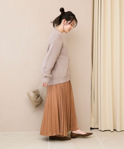 le.coeur blanc / ルクールブラン ロング・マキシ丈スカート | 《手洗い可能》マロンサテン変形プリーツスカート | 詳細27