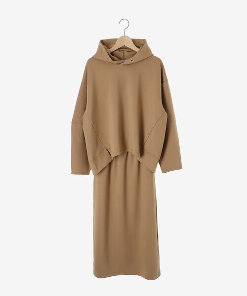 le.coeur blanc / ルクールブラン ロング・マキシ丈ワンピース | ダンボールニットパーカー×スカートセット | 詳細1