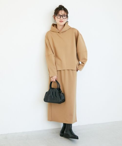 le.coeur blanc / ルクールブラン ロング・マキシ丈ワンピース | ダンボールニットパーカー×スカートセット | 詳細2