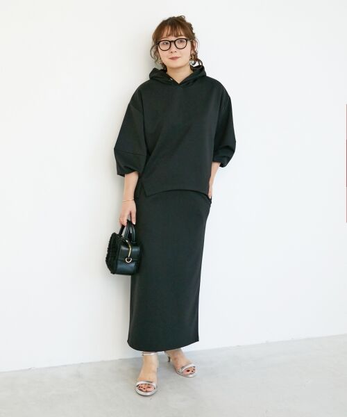 le.coeur blanc / ルクールブラン ロング・マキシ丈ワンピース | ダンボールニットパーカー×スカートセット | 詳細20