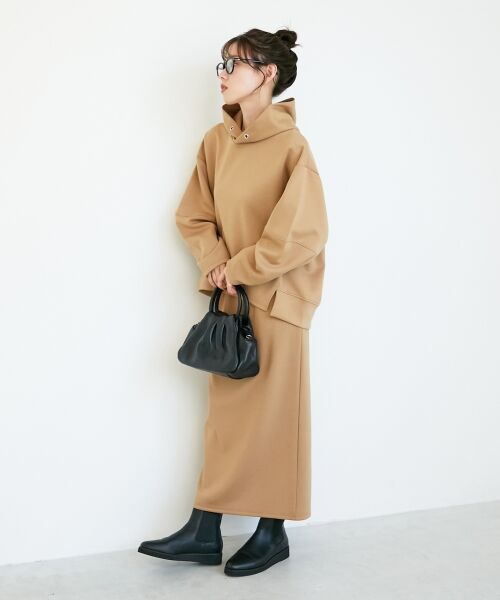 le.coeur blanc / ルクールブラン ロング・マキシ丈ワンピース | ダンボールニットパーカー×スカートセット | 詳細4