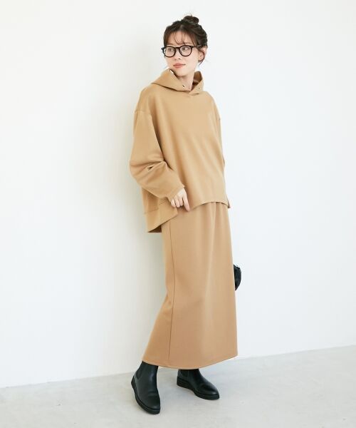 le.coeur blanc / ルクールブラン ロング・マキシ丈ワンピース | ダンボールニットパーカー×スカートセット | 詳細6