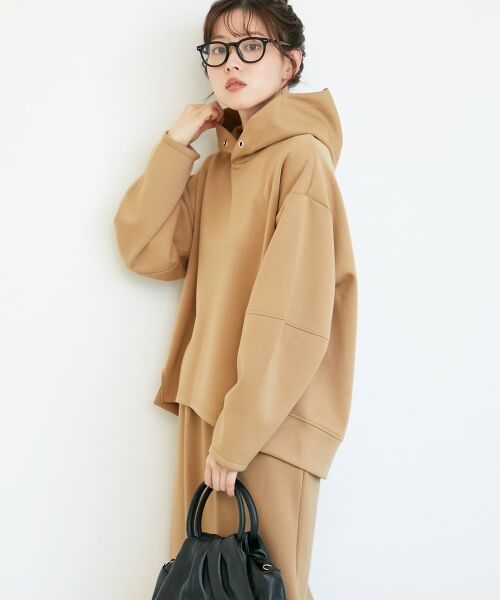 le.coeur blanc / ルクールブラン ロング・マキシ丈ワンピース | ダンボールニットパーカー×スカートセット | 詳細9