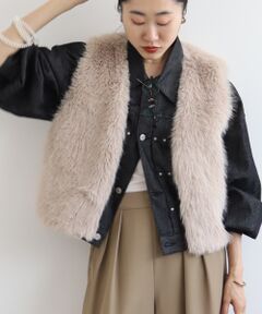 le.coeur blanc / ルクールブラン その他アウター | ショートフェイクファーベスト