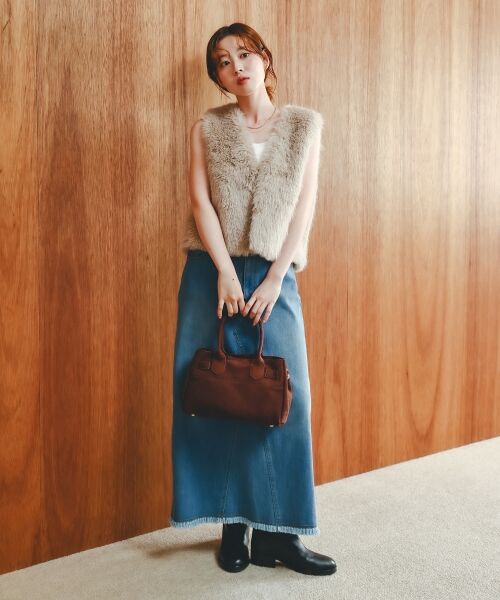 le.coeur blanc / ルクールブラン その他アウター | ショートフェイクファーベスト | 詳細1