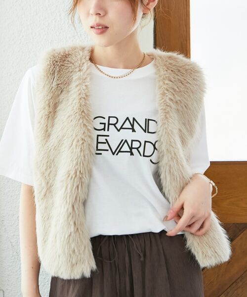 le.coeur blanc / ルクールブラン その他アウター | ショートフェイクファーベスト | 詳細18