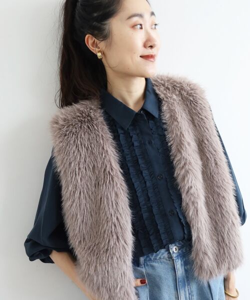 le.coeur blanc / ルクールブラン その他アウター | ショートフェイクファーベスト | 詳細29