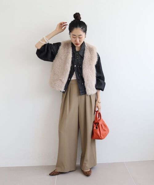 le.coeur blanc / ルクールブラン その他アウター | ショートフェイクファーベスト | 詳細3
