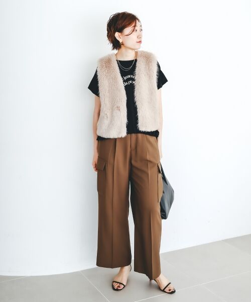 le.coeur blanc / ルクールブラン その他アウター | ショートフェイクファーベスト | 詳細8