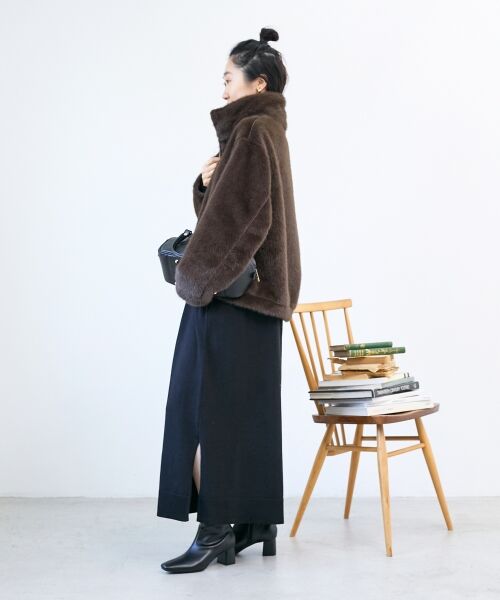 le.coeur blanc / ルクールブラン ブルゾン | ミンクタッチスタンドカラーファーブルゾン | 詳細10