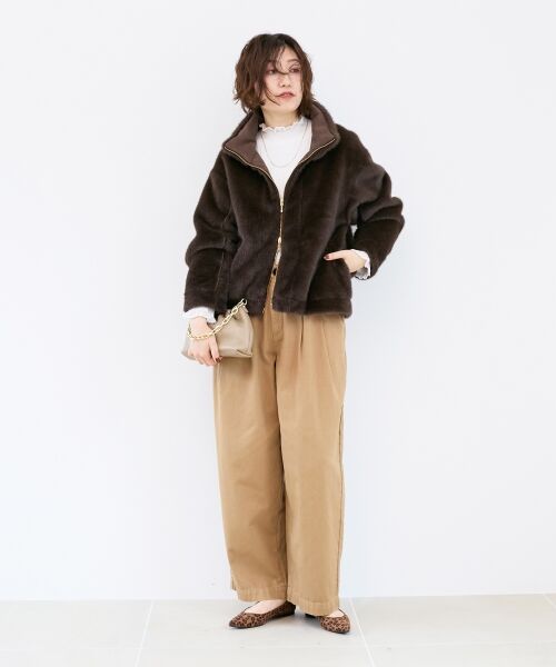 le.coeur blanc / ルクールブラン ブルゾン | ミンクタッチスタンドカラーファーブルゾン | 詳細15