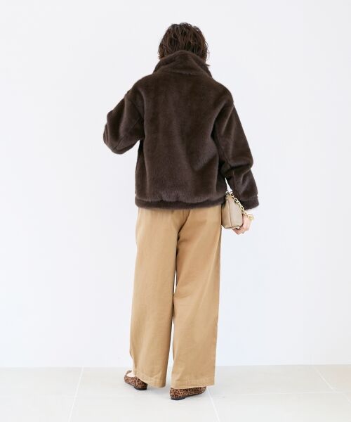le.coeur blanc / ルクールブラン ブルゾン | ミンクタッチスタンドカラーファーブルゾン | 詳細17