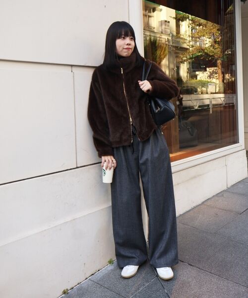 le.coeur blanc / ルクールブラン ブルゾン | ミンクタッチスタンドカラーファーブルゾン | 詳細20