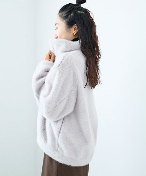le.coeur blanc / ルクールブラン ブルゾン | ミンクタッチスタンドカラーファーブルゾン | 詳細26