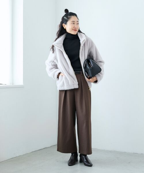 le.coeur blanc / ルクールブラン ブルゾン | ミンクタッチスタンドカラーファーブルゾン | 詳細28