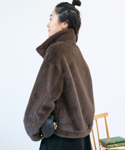 le.coeur blanc / ルクールブラン ブルゾン | ミンクタッチスタンドカラーファーブルゾン | 詳細5