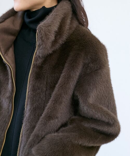 le.coeur blanc / ルクールブラン ブルゾン | ミンクタッチスタンドカラーファーブルゾン | 詳細6