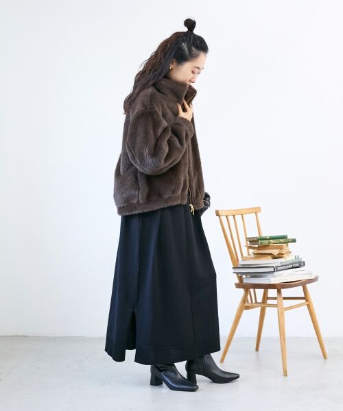 le.coeur blanc / ルクールブラン ブルゾン | ミンクタッチスタンドカラーファーブルゾン | 詳細8