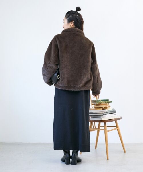 le.coeur blanc / ルクールブラン ブルゾン | ミンクタッチスタンドカラーファーブルゾン | 詳細9