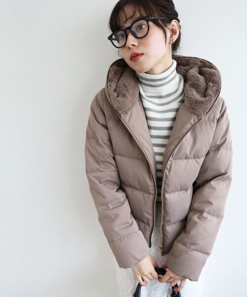 le.coeur blanc / ルクールブラン ダウンジャケット・ベスト | ファーフードショートダウン | 詳細3