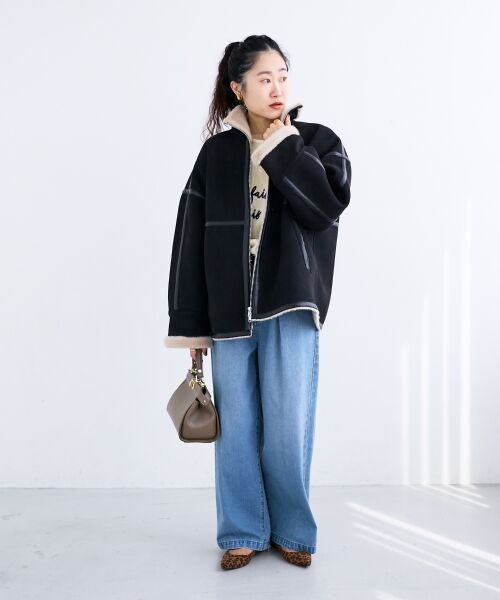 le.coeur blanc / ルクールブラン ブルゾン | 裏起毛フライトジャケット | 詳細12