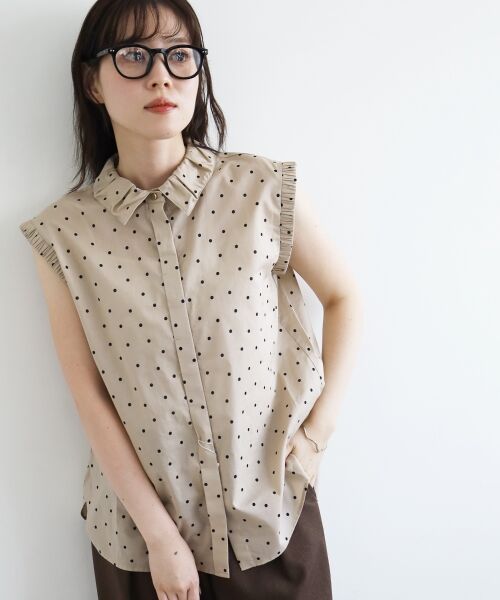 le.coeur blanc / ルクールブラン シャツ・ブラウス | 《手洗い可能》ドットエリタックデザインブラウス | 詳細12