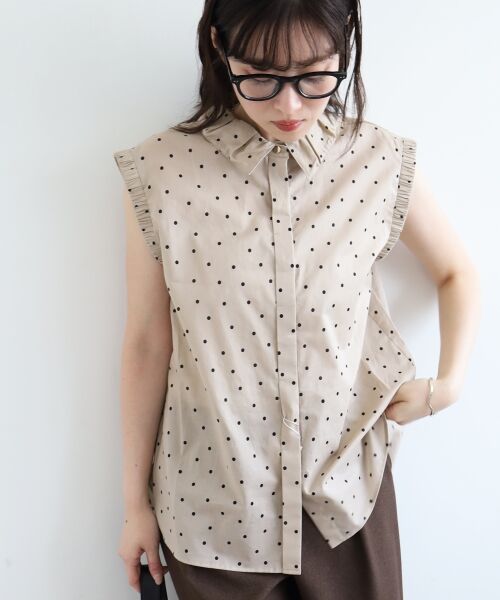 le.coeur blanc / ルクールブラン シャツ・ブラウス | 《手洗い可能》ドットエリタックデザインブラウス | 詳細13
