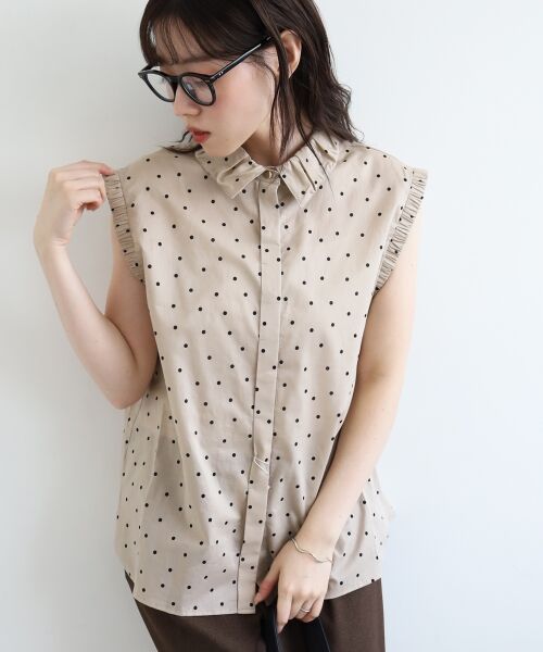 le.coeur blanc / ルクールブラン シャツ・ブラウス | 《手洗い可能》ドットエリタックデザインブラウス | 詳細14